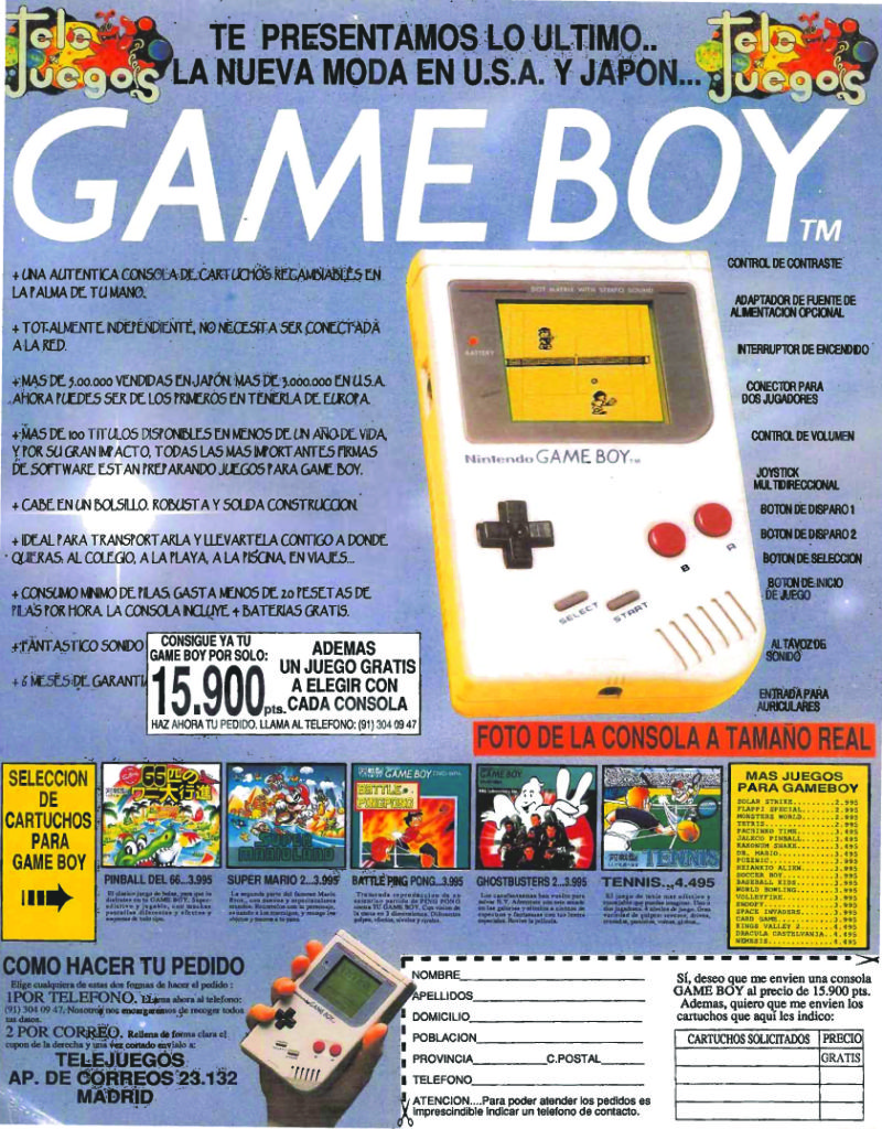 Publicidad Game Boy Tele Juegos